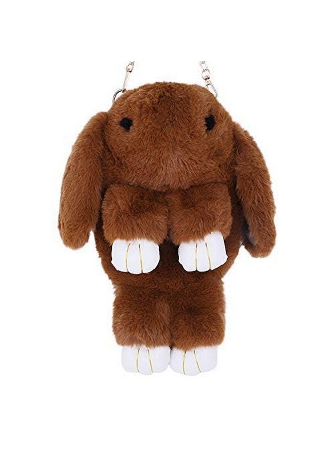 NAPP MALL Cute Bunny Sling Bag Fluffy Sling Bags For Girls Kids Rabit Shaped bags Crossbody Plush Purse with Shoulder Chain handbags for Children kids girl bag stylish picnic best for birthday gift - Image 1