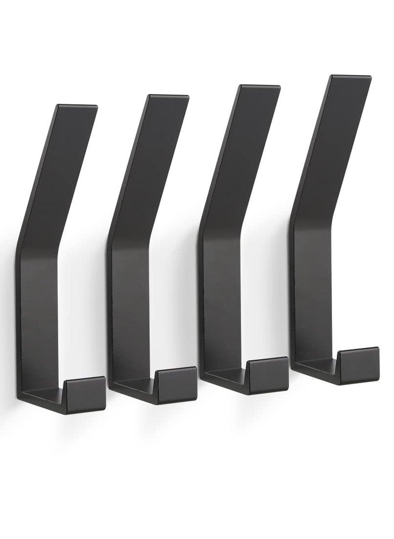 4 Pcs Coat Rack Hooks Wall Mounted, for Hanging Clothes, Coat, Towel, Rope, Keys, Hats, Purse, Screws Invisible Hooks for Kitchen, Door, Cabinet, Bathroom, Foyers, Hallways, and Bedrooms - Image 1