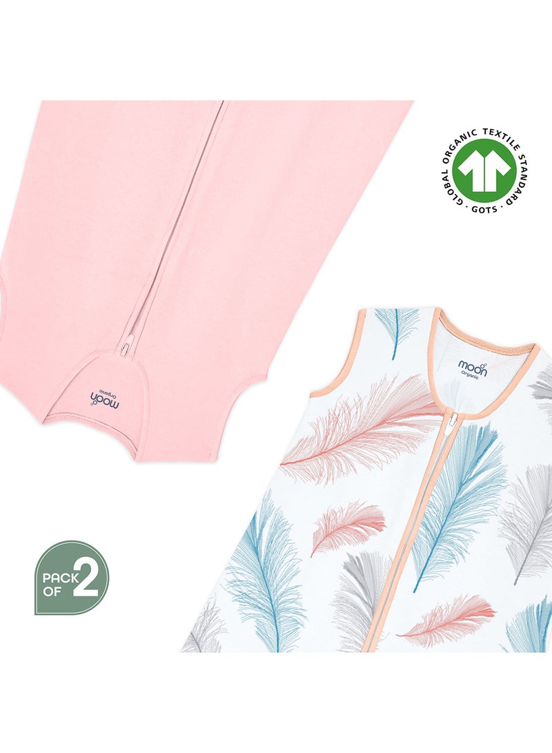 Moon Pack Of 2 Organic Baby Sleepsack L 6-12M - Image 4