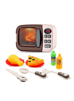 Pretend Play Mini Microwave Oven with Kitchen Accessories