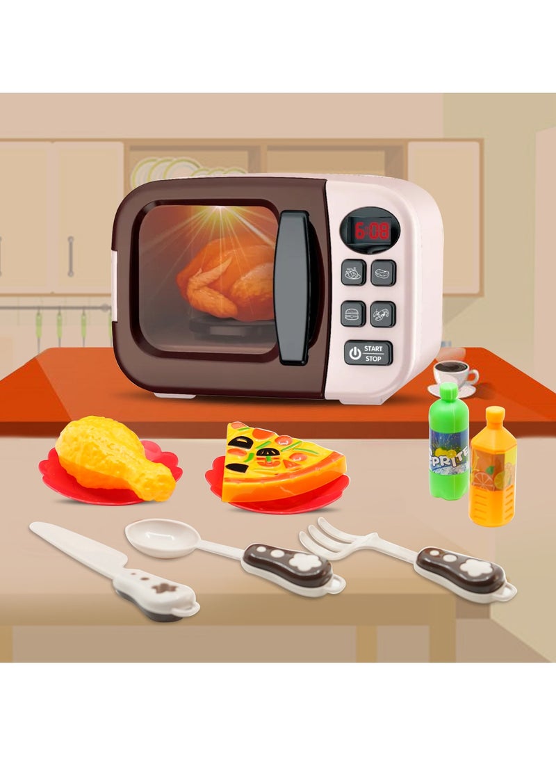 Generic - Pretend Play Mini Microwave Oven with Kitchen Accessories - Image 1