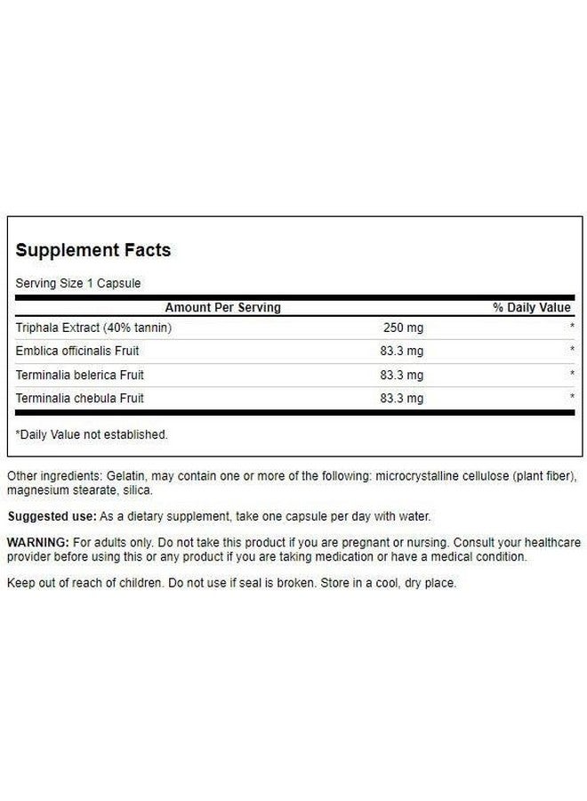 Swanson Triphala (Standardized) 250 Milligrams 120 Capsules - Image 2