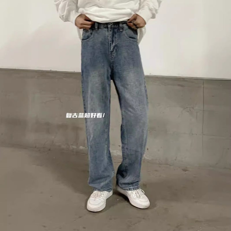 Unisex Classic Denim Jeans Loose Fit Daily Outdoor Wear - Image 3