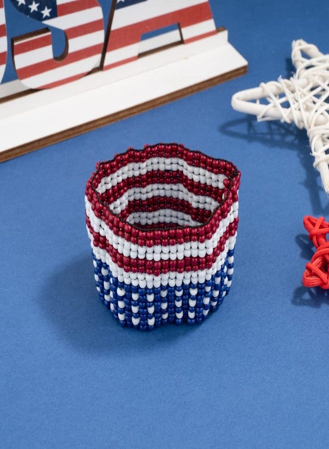 Madison Tyler American Flag Bracelets for Women | Red | White | Blue Stretch Beaded Bracelets | 4th of July Patriotic Independence Day Jewelry - Image 4