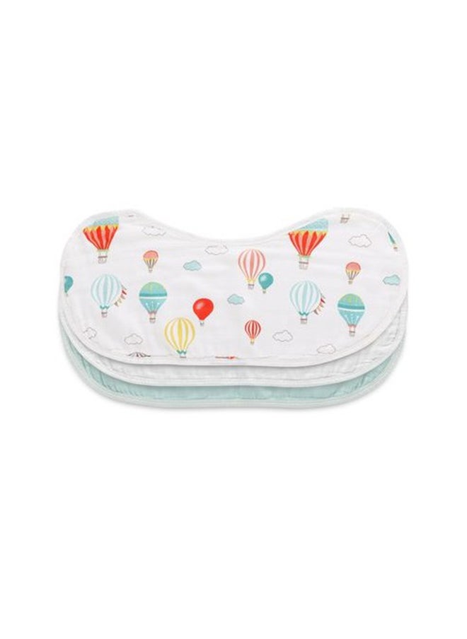 أنفي بيبي Set of 3 Organic Bamboo Burp and Bib Cloth Balloons  - Image 1