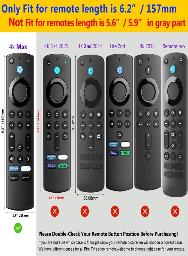 Pinowu Silicone Remote Control Case (Pack of 2) Compatible with Fire TV Stick 4K Max/Toshiba/Insignia/Pioneer Series Alexa Voice Remote Control Extended w/Lanyard (Red, Blue) - Image 2