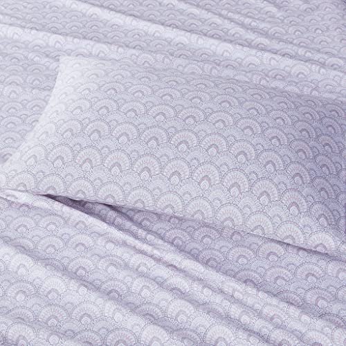 Comfort Spaces 100% Cotton Sheet Set Breathable, Lightweight, Soft with 14" Elastic Pocket Fits up to 16" Mattress, All Season Cozy Bedding, Matching Pillow Case, King Tabitha Purple 4 Piece - Image 4