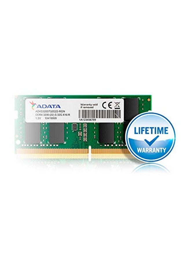 أداتا ذاكرة ADATA Premier 16GB 3200MHz SO-DIMM DDR4 للكمبيوتر المحمول، وحدة ذاكرة وصول عشوائي واحدة، تدعم وحدات المعالجة المركزية Intel وAMD، تدعم ملف تعريف XMP، نقل سريع للبيانات، كفاءة محسنة، AD4S320016G22-SGN  - Image 4