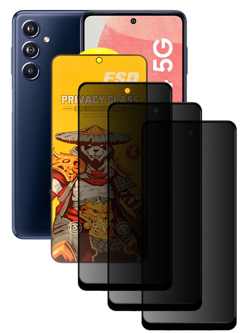 ESD 3 Pieces Tempered Dustproof Privacy Glass Screen Protector Compatible For Samsung Galaxy F54 5G - Image 1
