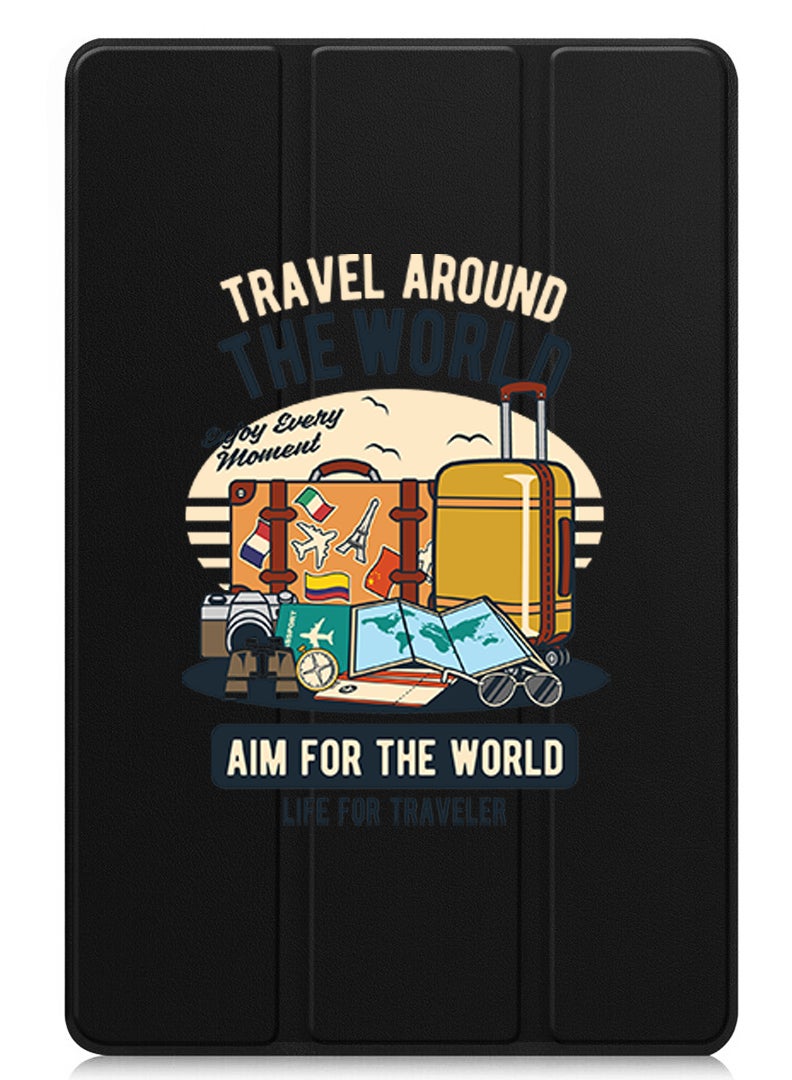 Theodor Protective Flip Case For Apple iPad Pro 13 (2024) With Trifold Stand Auto Wake Sleep Shockproof Cover Aim for the world - Image 1