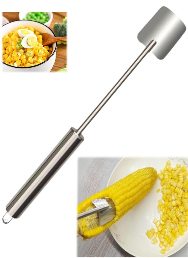 Generic - Corn Peeler, Stainless Steel Corn Stripping Tool, Corn Cob Stripper Tool Corn on The Cob Remover for Home Kitchens Restaurant Chefs Fruit Vegetable Peeler - Image 1