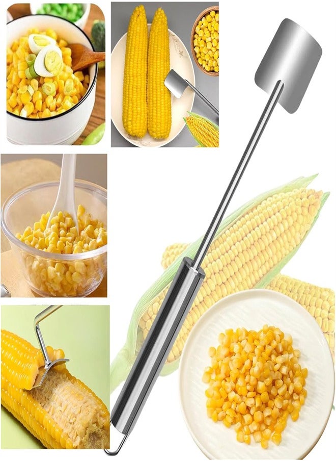 Generic - Corn Peeler, Stainless Steel Corn Stripping Tool, Corn Cob Stripper Tool Corn on The Cob Remover for Home Kitchens Restaurant Chefs Fruit Vegetable Peeler - Image 1