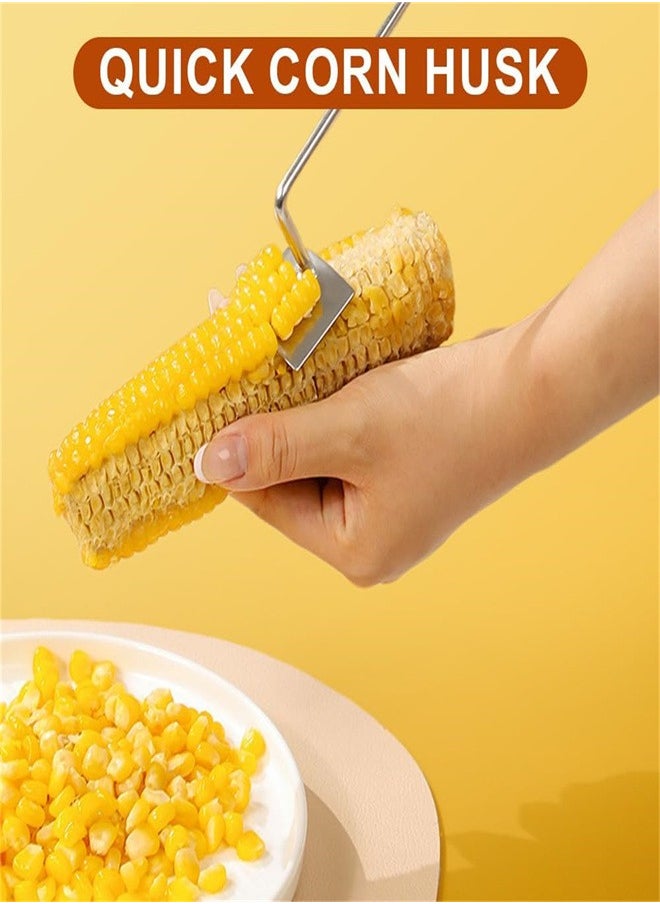 Generic - Corn Peeler, Stainless Steel Corn Stripping Tool, Corn Cob Stripper Tool Corn on The Cob Remover for Home Kitchens Restaurant Chefs Fruit Vegetable Peeler - Image 1