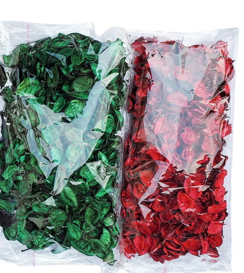 Pure Source India Unscented Dried Flowers Leaves Potpourri, 1 kg, Red & Green (500 Gm Each) - Image 3