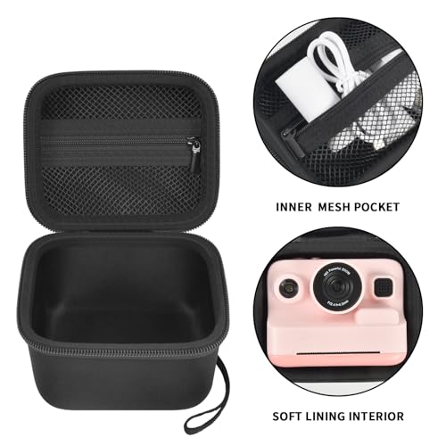 ANKHOH Case for Dylanto/for DUDUDRAGON/for Cimizi/for Yehtta/for ETIKEZ Kids Camera Instant Print, 1080P Kid Cameras Storage Organizer Gifts Bag for Printing Paper and Toy Accessories,Black-Only Box - Image 3