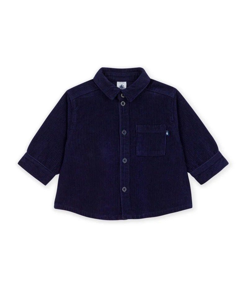 Petit Bateau Babies' Plain Corduroy Shirt