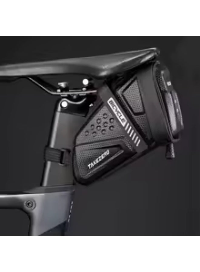 Rockbros 1L Bicycle Saddle Bag EVA Hard Shell Refletive MTB Road Bike Saddle Bag Waterproof Seat Rear Tool Pouch Bag Cycling Accessories - Image 2