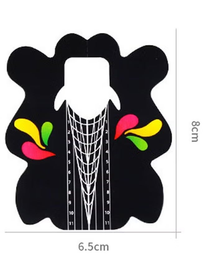 ORiTi 100-Piece Nails Form Nail Art Tips Guide Sticker Multicolour - Image 4