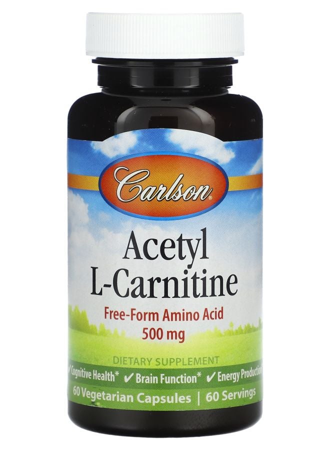 Acetyl LCarnitine 500 mg 60 Vegetarian Capsules