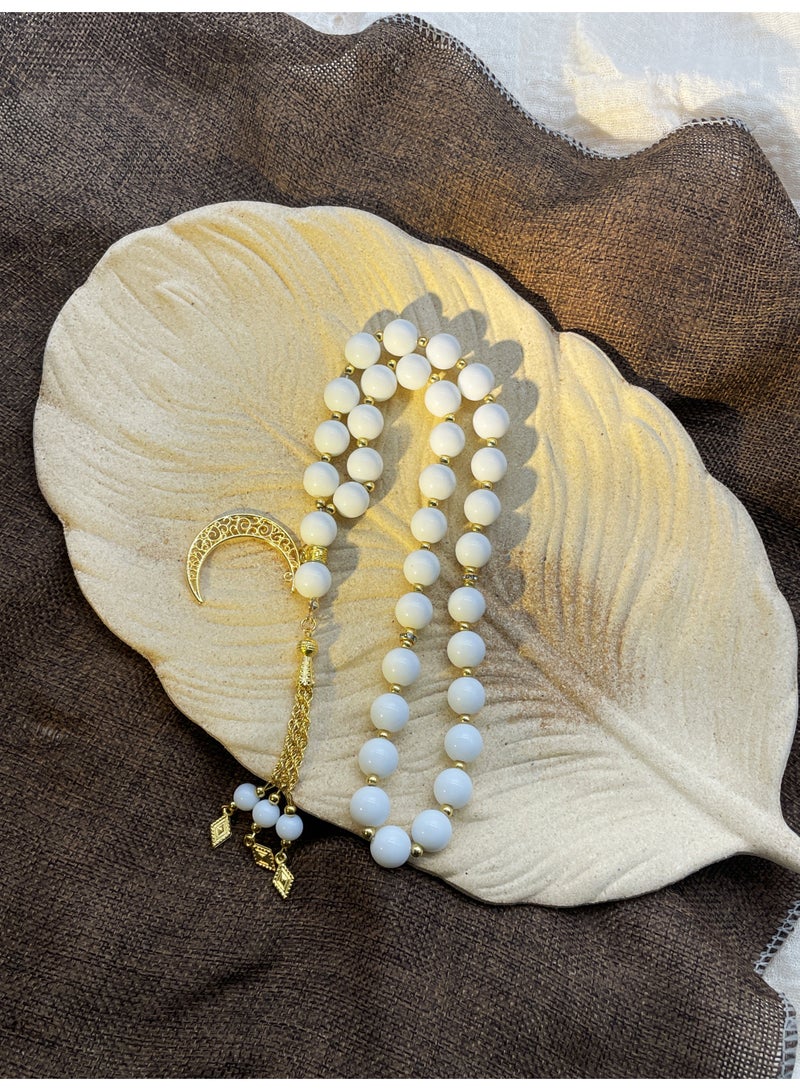 A 12-millimeter 33-piece glass Arabic bracelet made by hand - Image 1