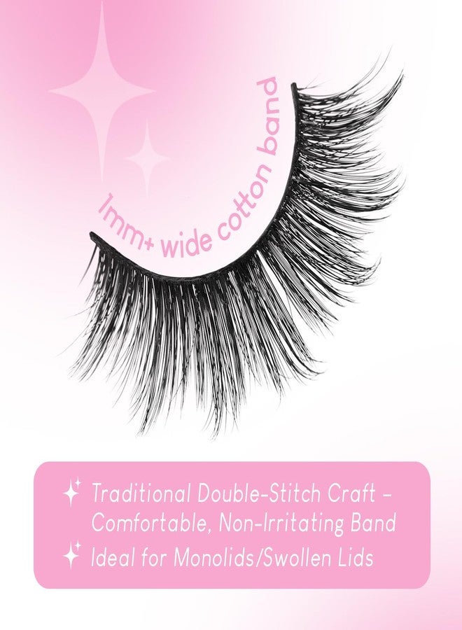 Azenlo False Eyelashes 20 Pairs 16mm Long Lashes Manga Volume Look Wispy Lashes Faux Mink Lashes 3D Fluffy Cat Eye Lashes （style 20-068) - Image 3