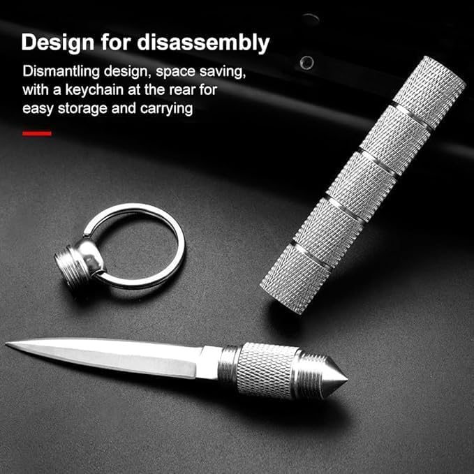 LionDeck Pocket Cutter & Emergency Window Breaker with Keychain | Stainless Steel Utility Knife for Car Glass Breaking, Box & Letter Opening | Compact Survival & Travel Tool - Image 4