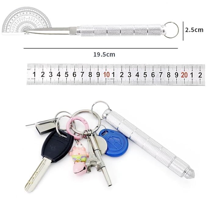 LionDeck Pocket Cutter & Emergency Window Breaker with Keychain | Stainless Steel Utility Knife for Car Glass Breaking, Box & Letter Opening | Compact Survival & Travel Tool - Image 3