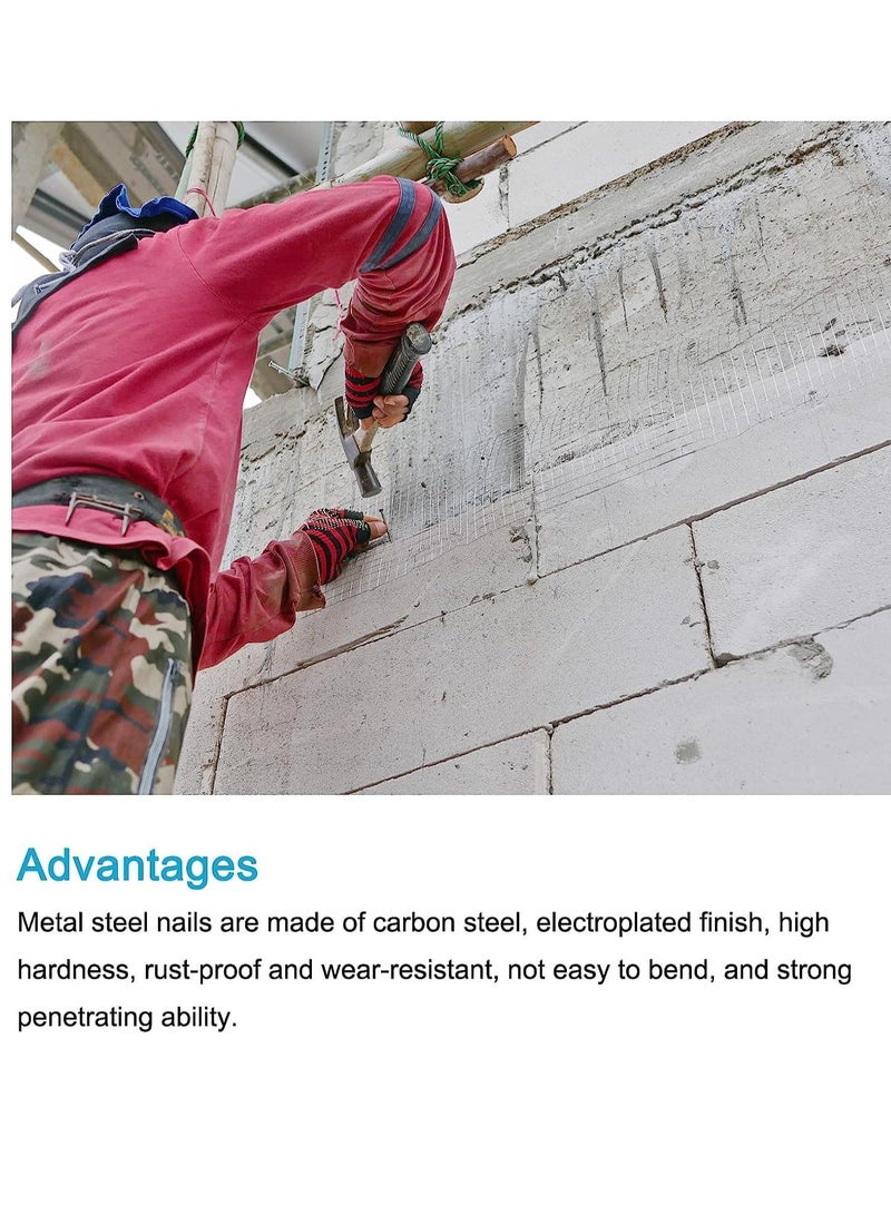 كرافت ماجيك مجموعة متنوعة من المقابس والبراغي الجدارية مع مسامير ومشابك كابلات - مجموعة تثبيت مرساة مكونة من 200 قطعة في صندوق تخزين للاستخدام المنزلي والمكتبي والمنزلي (مقابس حمراء وخضراء وصفراء، براغي، مسامير، مشابك كابلات) - Image 3