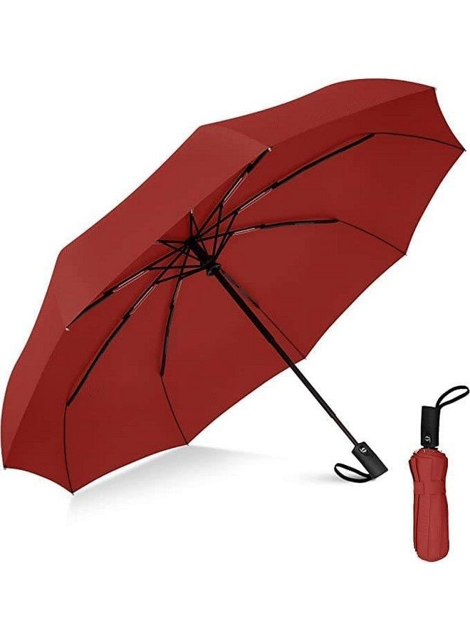 Brand Conquer Umbrella Automatic Open Travel Umbrella with Wind Vent,Umbrella big size for men, Umbrella for girls, Umbrellas for rain,Windproof Umberalla Large for Man,Women (Red) - Image 1