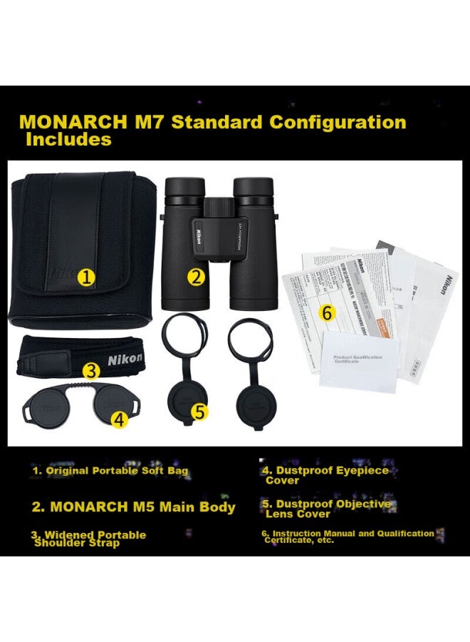 Nikon Ed Monarch M7 8x42 Binoculars, Outdoor Portable, For Phone Viewing, Concert Sightseeing, And Birdwatching - Image 3