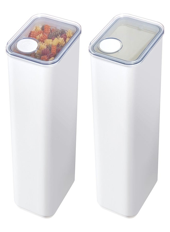 إنترديزاين علبة مطبخ محكمة الإغلاق كبيرة الحجم من iDesign مع غطاء صب قابل للإزالة - طقم من قطعتين - أبيض - Image 1