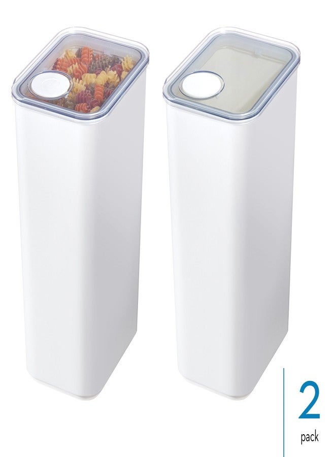 إنترديزاين علبة مطبخ محكمة الإغلاق كبيرة الحجم من iDesign مع غطاء صب قابل للإزالة - طقم من قطعتين - أبيض - Image 2