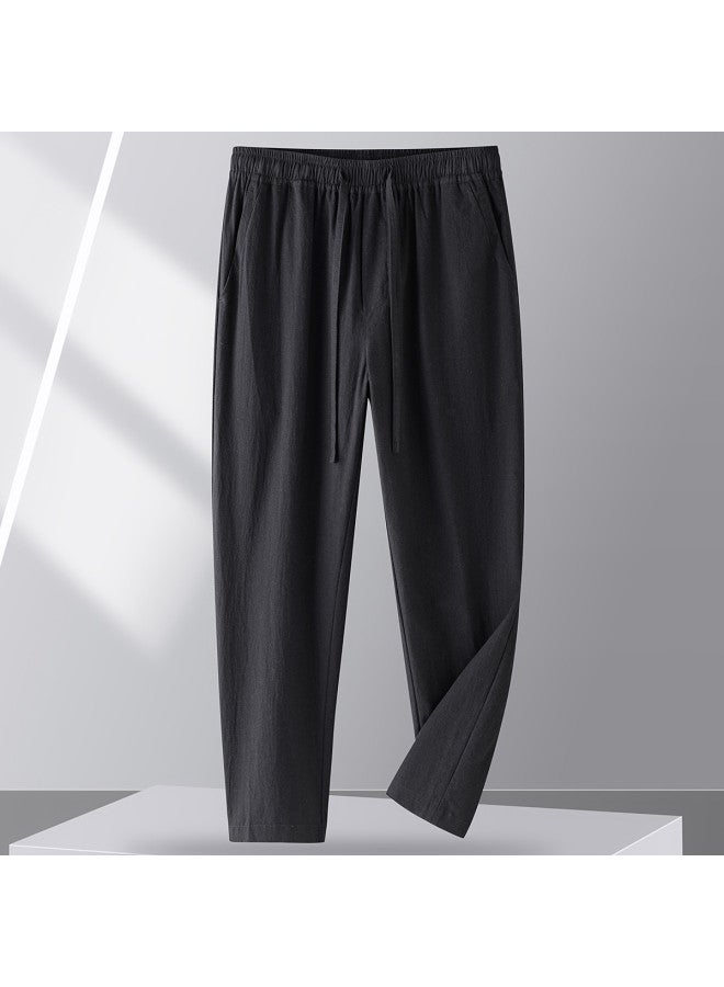 Fapai Men's Casual Pants Solid Color Easy Care Men's Casual Pants Men - Image 3