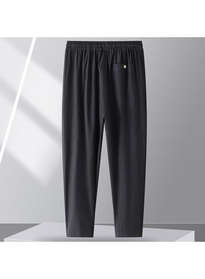 Fapai Men's Casual Pants Solid Color Easy Care Men's Casual Pants Men - Image 4