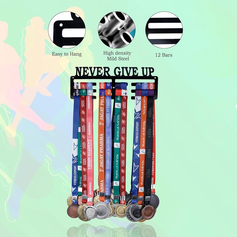 RAOOFA CRAFTS RAOOFA CRAFTS Medal Holder for Wall Display Rack Never Give Up Medal Holder Holds Up to 2430 Medal Wall Hangers - Image 5