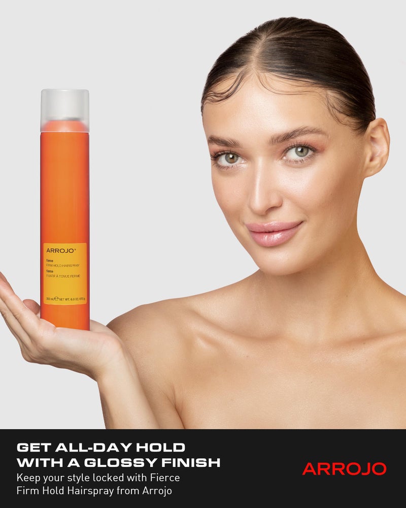 Arrojo Fierce Firm Hold Hairspray â€“ Sulfate & Paraben-Free Firm Hold Hairspray â€“ Anti Humidity Shine Spray for All Hair Types, 6 oz. - Image 2