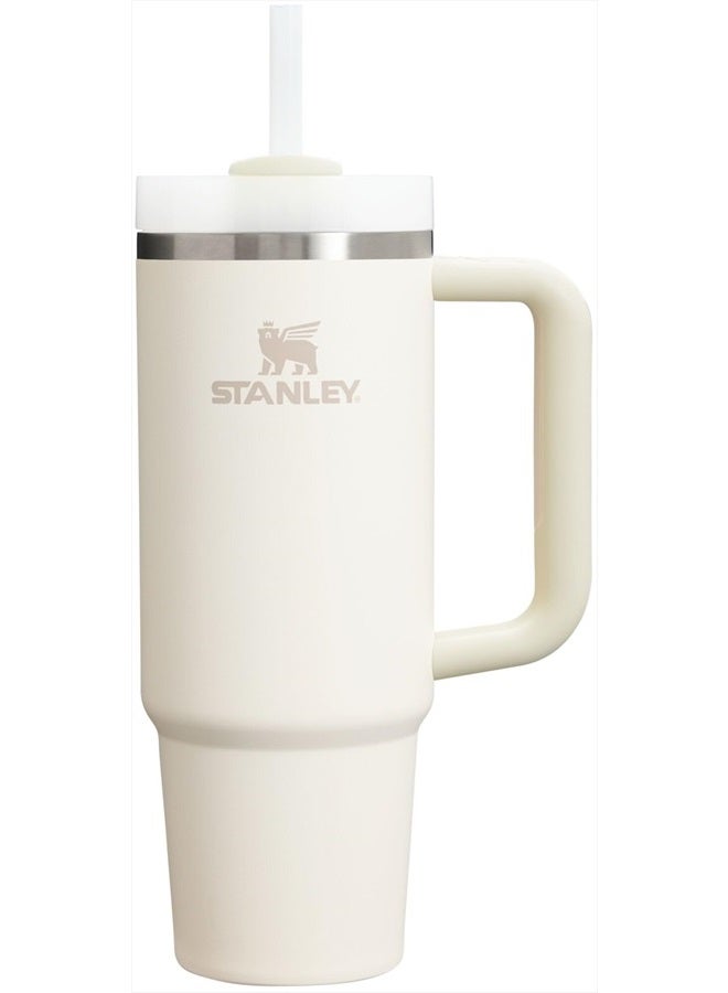 Stanley Quencher H2.0 FlowState Stainless Steel Vacuum Insulated Tumbler with Lid and Straw for Water, Iced Tea or Coffee, Smoothie and More, Cream 2.0, 30oz - Image 1