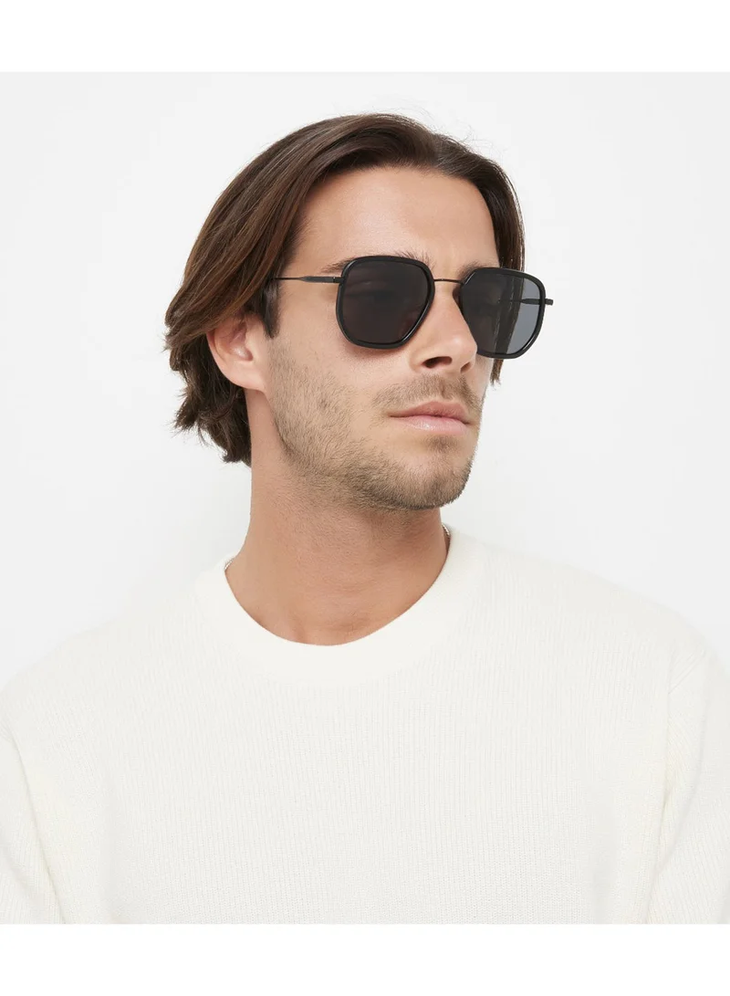 30Sundays Archaic,Men Sunglasses, Geometric Sunglasses, UV Protection: UV400 (Black,Black)