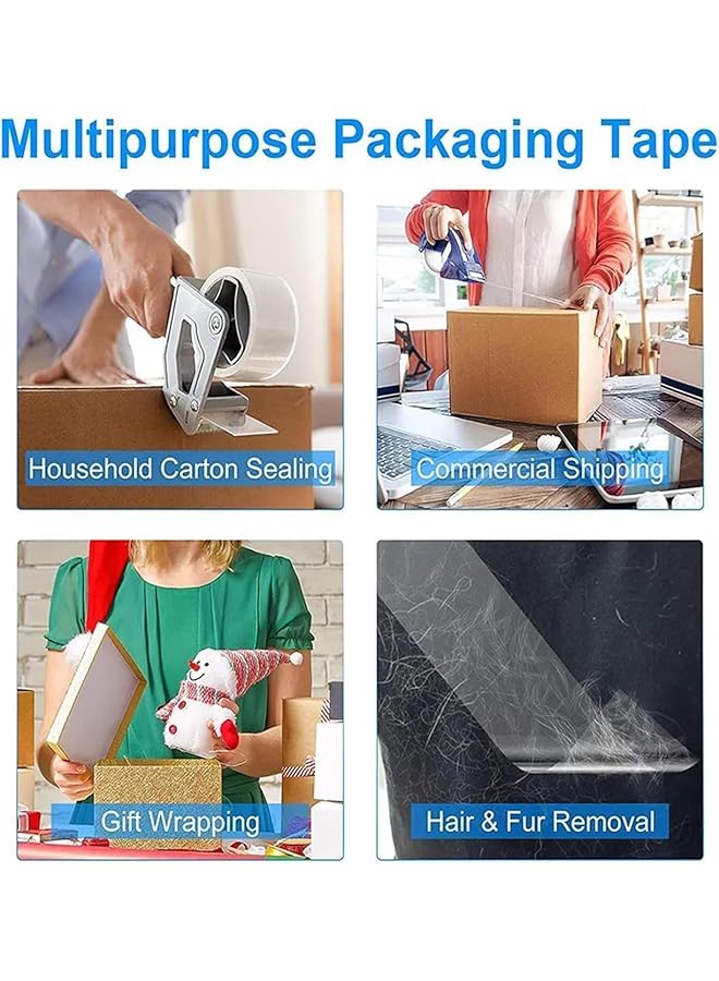 erorex Clear Tape 6 Pack Heavy Duty Adhesive Tape For Parcel Boxes Moving Boxes Houses Large Mailing Bags Office Supplies Clear Tape Roll 2 Inch X 70 Yards - Image 3