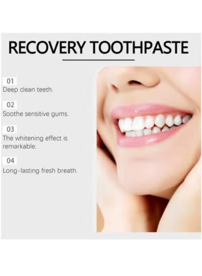 معجون أسنان يحتوي على 75% هيدروكسي أباتيت لحماية متقدمة لمينا الأسنان، تركيبة لطيفة وفعالة، معجون أسنان خالٍ من الفلورايد للأسنان الحساسة، 4.23 أونصة*2 علبة - Image 4