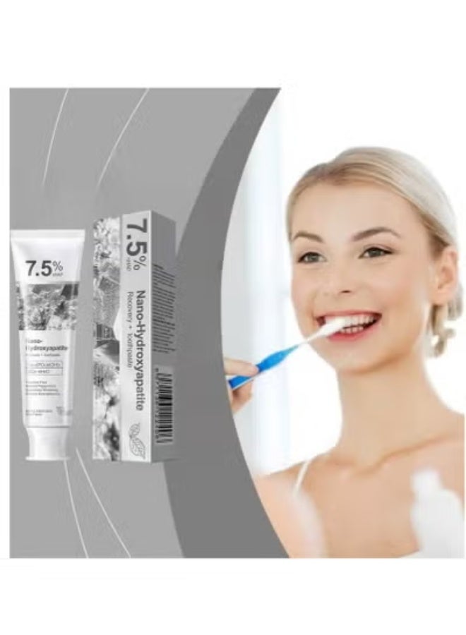 معجون أسنان يحتوي على 75% هيدروكسي أباتيت لحماية متقدمة لمينا الأسنان، تركيبة لطيفة وفعالة، معجون أسنان خالٍ من الفلورايد للأسنان الحساسة، 4.23 أونصة*2 علبة - Image 3