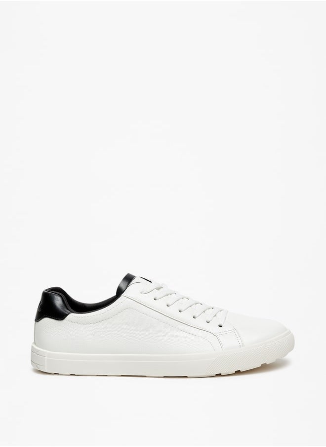 LBL by Shoexpress Men Solid Low Ankle Sneakers with Lace-Up Closure  - Image 1