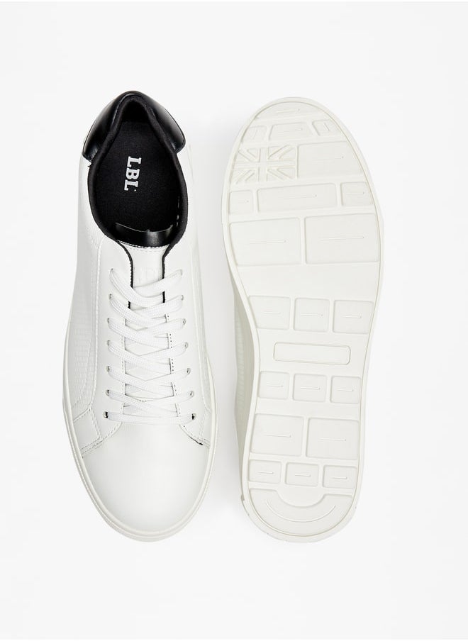 LBL by Shoexpress Men Solid Low Ankle Sneakers with Lace-Up Closure  - Image 4