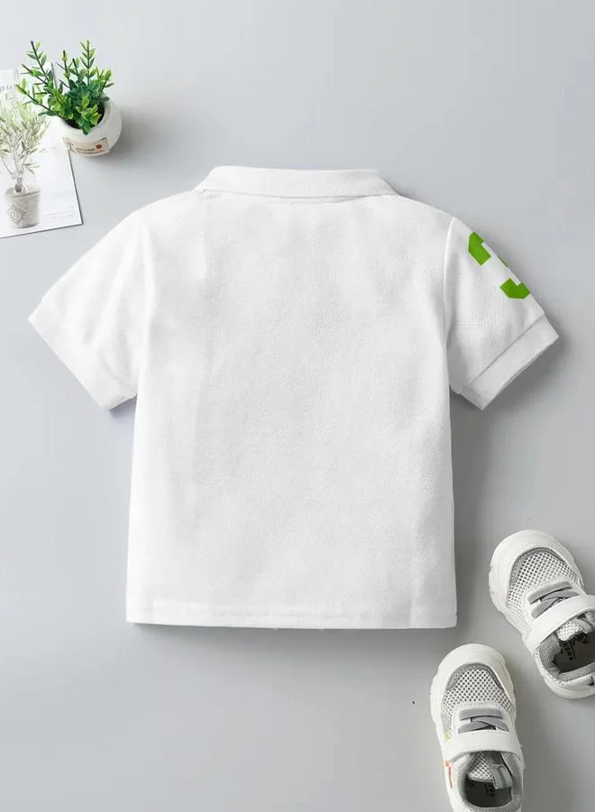 كوديز تيشيرت بولو قطني للأطفال بلون أبيض