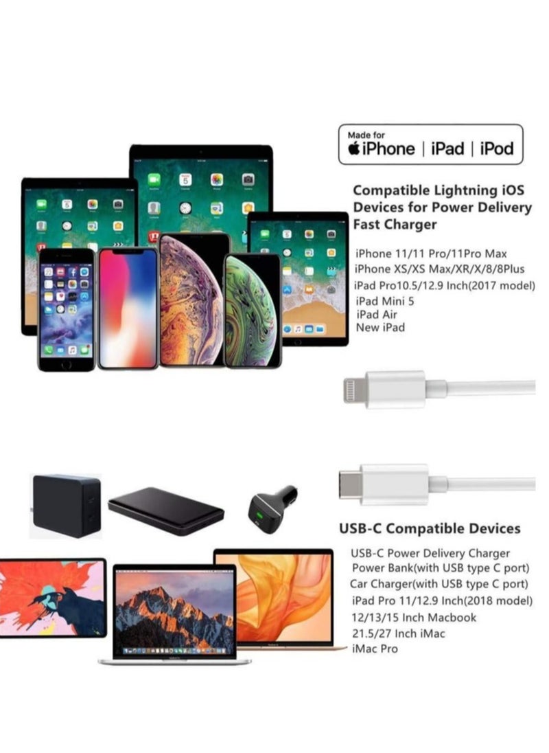 ELTRAZONE - USB C to Lightning Cable 6.6ft [Apple MFi Certified] PD Fast Charging and Hi-speed Syncing Cord Compatible with iPhone X/XS/XR/XS MAX/8/8 Plus, iPad Pro 2017 - Image 1