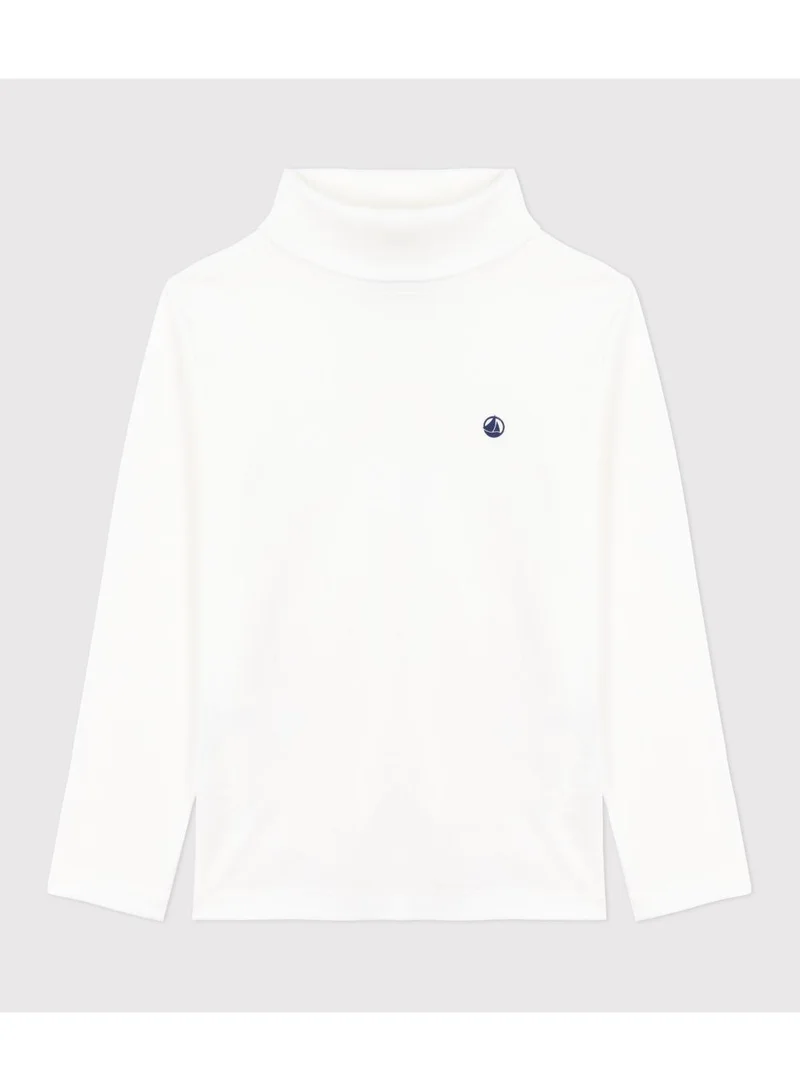 Petit Bateau Children's plain cotton rollneck top