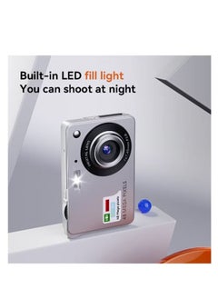 Gasin 48 Megapixel 2.7inch LCD Large Screen 8x Digital Zoom CCD Student Digital Camera HD Video Recording Ultra Long Life (Silver)  - Image 5