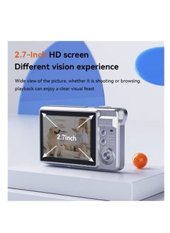 Gasin 48 Megapixel 2.7inch LCD Large Screen 8x Digital Zoom CCD Student Digital Camera HD Video Recording Ultra Long Life (Silver)  - Image 3