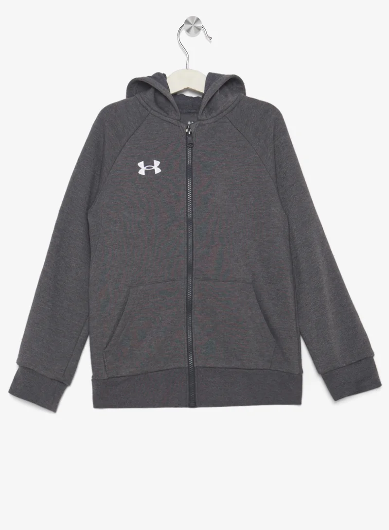 اندر ارمر Youth Rival Fleece Logo Hoodie