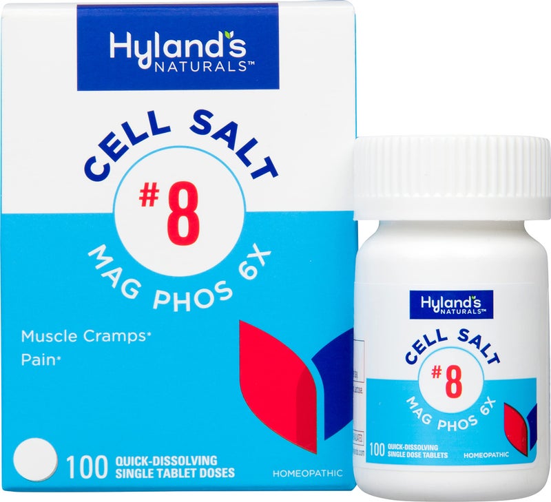 Hyland's Hylands No 8 Cell Salt Mag Phos 6X PMS Relief Natural Homeopathic Relief of Menstrual Pain and Muscle Cramp Symptoms Muscle Relaxer Quick Dissolving Tablets 100 Count